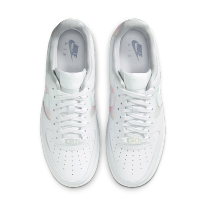 Nike Air Force 1 Leather Low top Skateboard Shoes Women's White - View 4