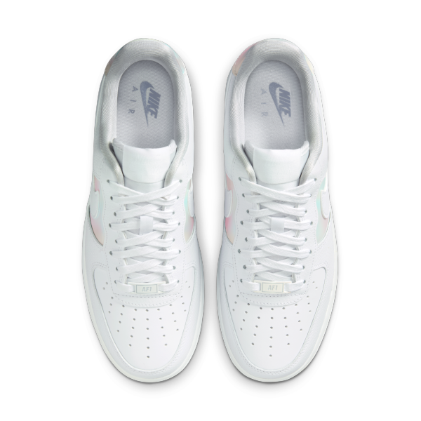 Nike Air Force 1 Leather Low top Skateboard Shoes Women's White - View 4