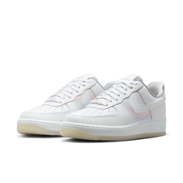 Nike Air Force 1 Leather Low top Skateboard Shoes Women's White - View 5