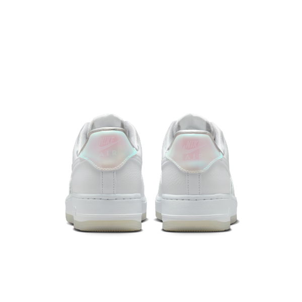 Nike Air Force 1 Leather Low top Skateboard Shoes Women's White - View 6