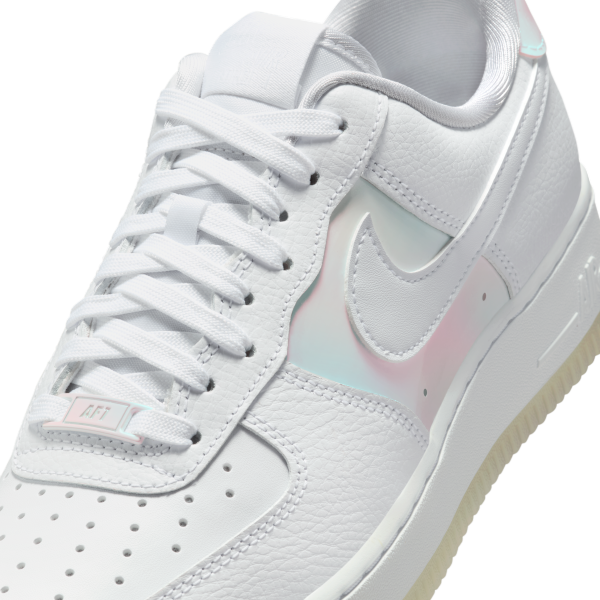 Nike Air Force 1 Leather Low top Skateboard Shoes Women's White - View 7