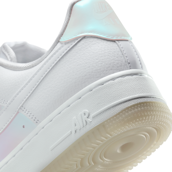 Nike Air Force 1 Leather Low top Skateboard Shoes Women's White - View 8