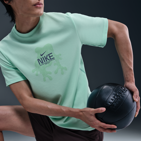 Nike Dri Fit T Shirts Men's Foam Mint Green Crew Neck Moderate - View 3