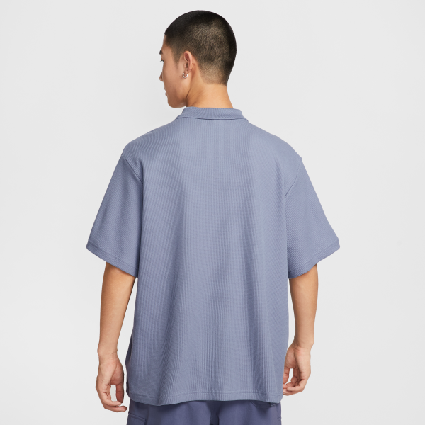 Nike Swoosh Polo Shirts Men's Indigo Polo Collar Moderate - View 2