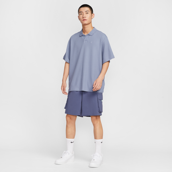 Nike Swoosh Polo Shirts Men's Indigo Polo Collar Moderate - View 6