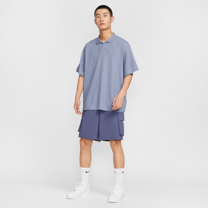 Nike Swoosh Polo Shirts Men's Indigo Polo Collar Moderate - View 6