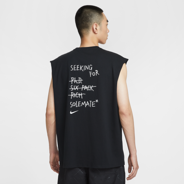 Nike Tank Tops Men's Black Crew Neck Moderate Sleeveless - View 1
