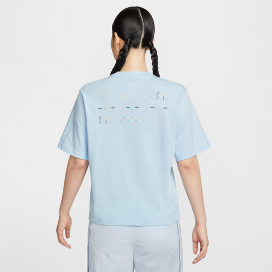 Nike T Shirts Women's Blue Crew Neck Moderate - View 1