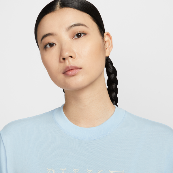 Nike T Shirts Women's Blue Crew Neck Moderate - View 3