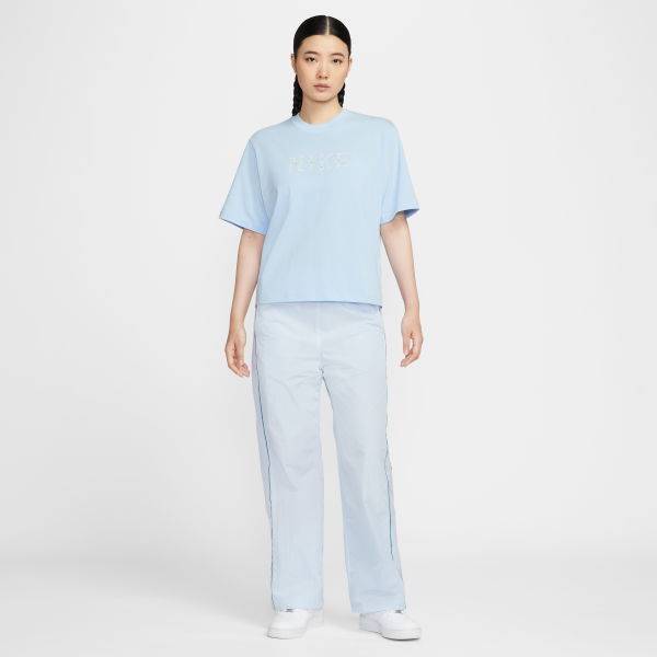 Nike T Shirts Women's Blue Crew Neck Moderate - View 6