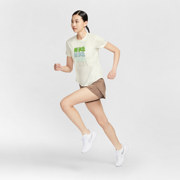 Nike T Shirts Women's Beige Crew Neck Moderate Other - View 9