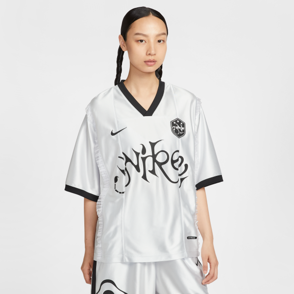 Nike T Shirts Women's White V neck Moderate Other - View 1