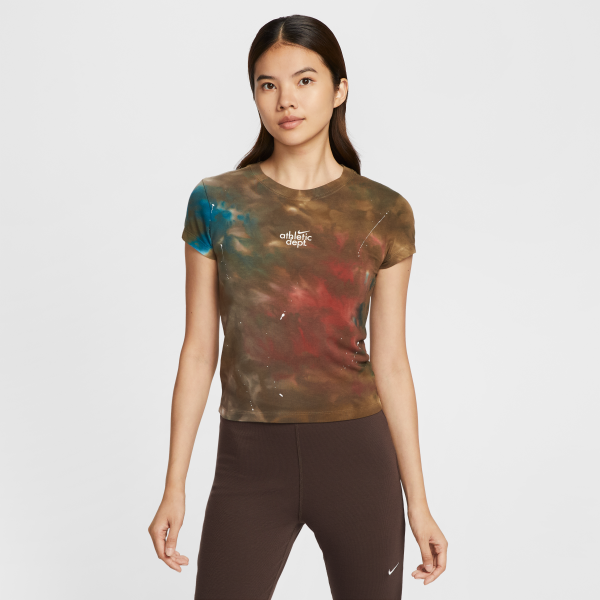 Nike T Shirts Women's Brown Crew Neck Moderate - View 1