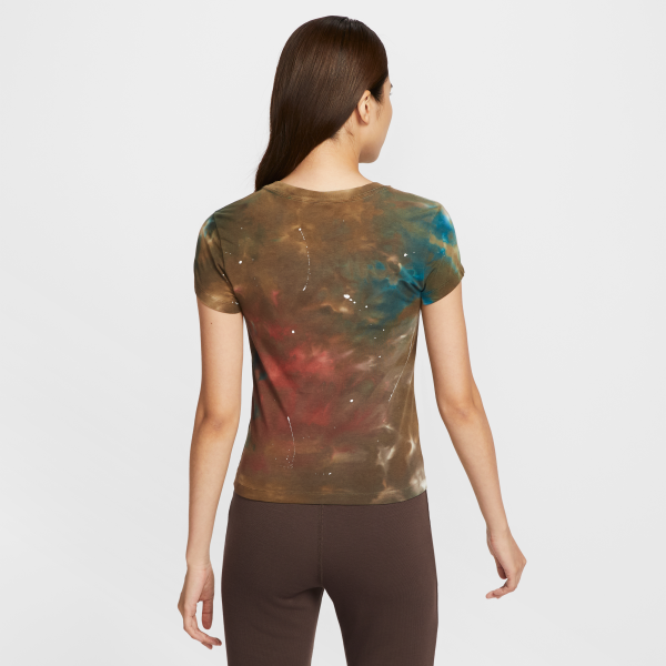 Nike T Shirts Women's Brown Crew Neck Moderate - View 2