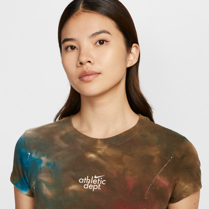 Nike T Shirts Women's Brown Crew Neck Moderate - View 3