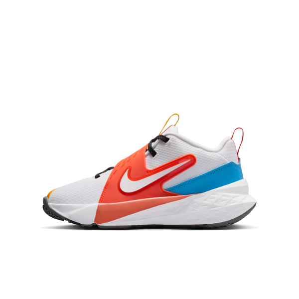 Nike Team Hustle D 12 Abrasion Resistant Low top Kids Lifestyle Shoes White/Red Teenagers - View 1