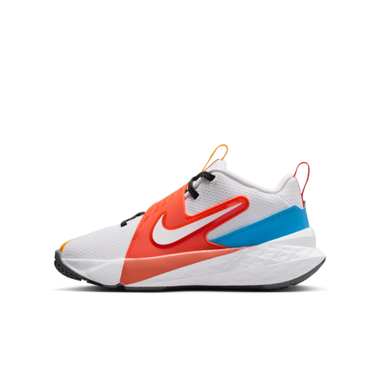 Nike Team Hustle D 12 Abrasion Resistant Low top Kids Lifestyle Shoes White/Red Teenagers - View 1