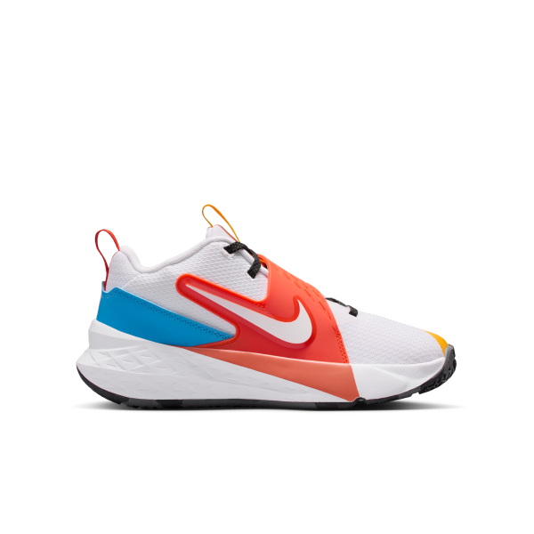 Nike Team Hustle D 12 Abrasion Resistant Low top Kids Lifestyle Shoes White/Red Teenagers - View 3