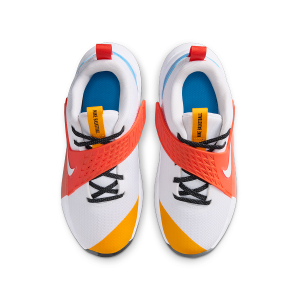 Nike Team Hustle D 12 Abrasion Resistant Low top Kids Lifestyle Shoes White/Red Teenagers - View 4