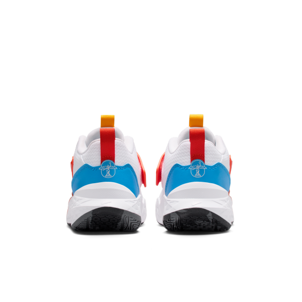 Nike Team Hustle D 12 Abrasion Resistant Low top Kids Lifestyle Shoes White/Red Teenagers - View 6