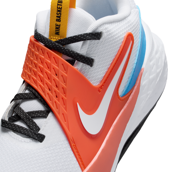 Nike Team Hustle D 12 Abrasion Resistant Low top Kids Lifestyle Shoes White/Red Teenagers - View 7