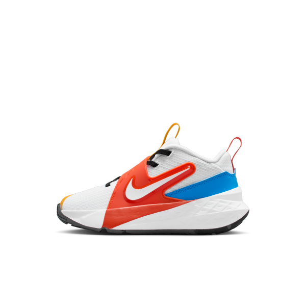 Nike Team Hustle D 12 Cushioning Low top Children's Basketball Shoes White Red Blue Kids' - View 1