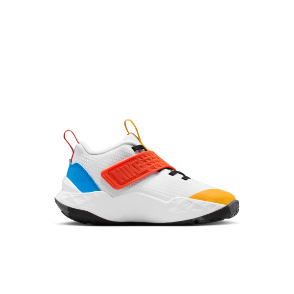 Nike Team Hustle D 12 Cushioning Low top Children's Basketball Shoes White Red Blue Kids' - View 3