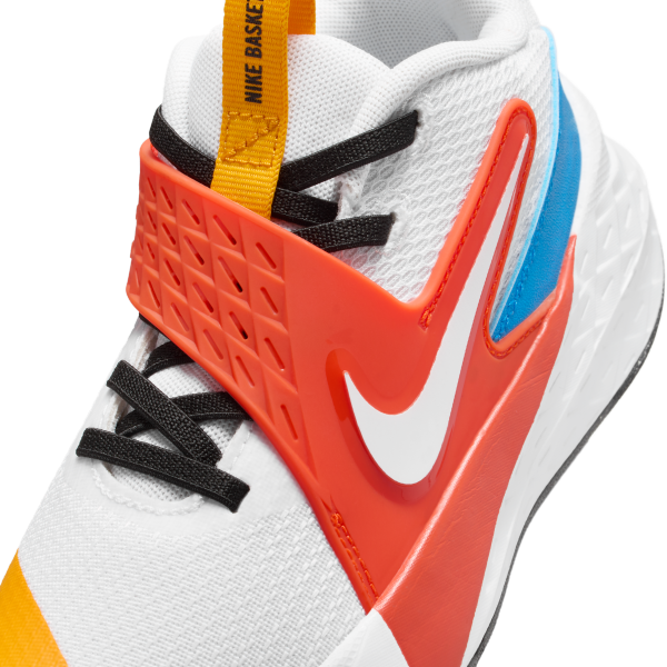 Nike Team Hustle D 12 Cushioning Low top Children's Basketball Shoes White Red Blue Kids' - View 7