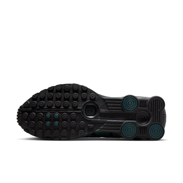 Nike Shox R4 Breathable Running Shoes Men's Black Green - View 2