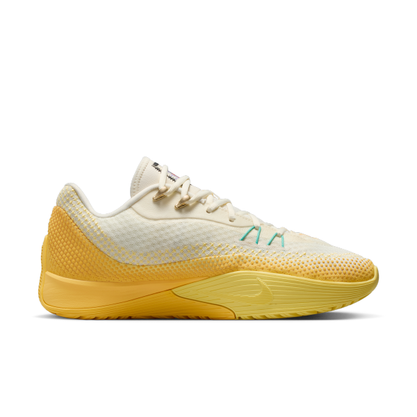 Nike S.T. Flare Basketball Shoes Unisex White Yellow - View 3