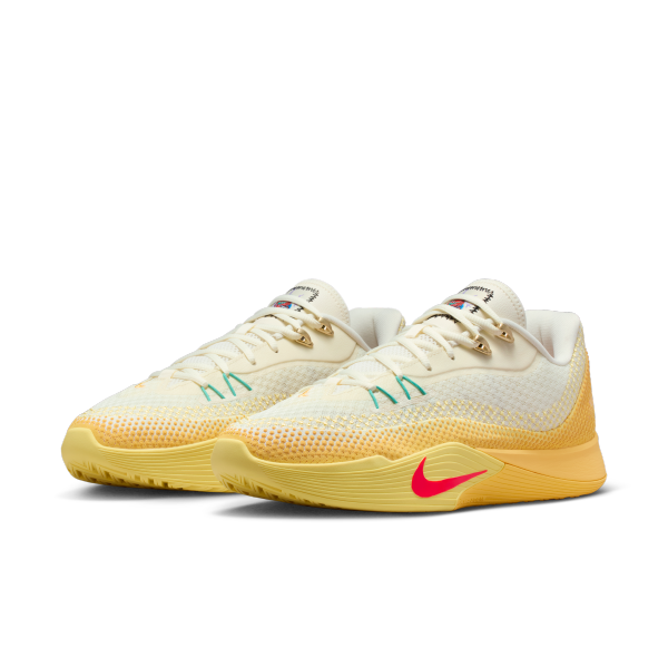 Nike S.T. Flare Basketball Shoes Unisex White Yellow - View 5