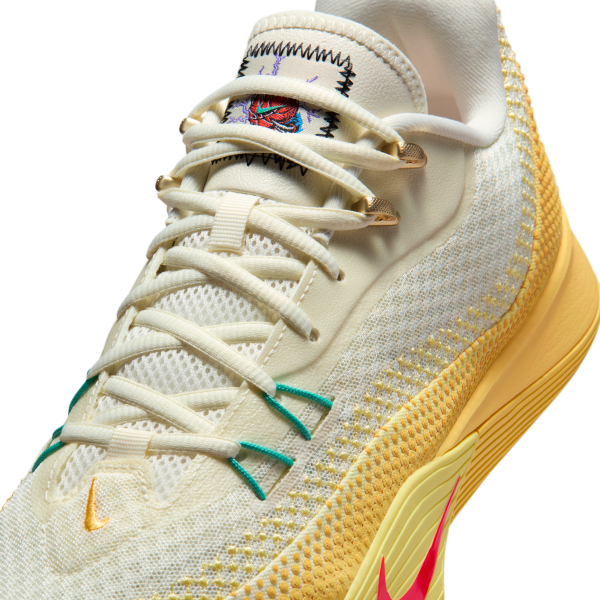 Nike S.T. Flare Basketball Shoes Unisex White Yellow - View 7