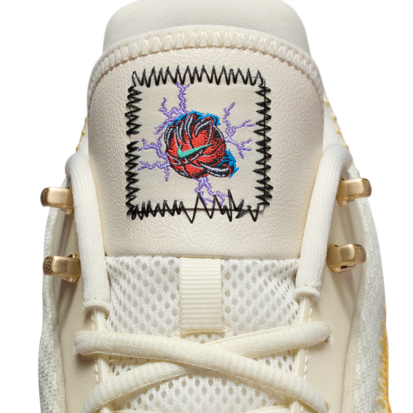 Nike S.T. Flare Basketball Shoes Unisex White Yellow - View 9