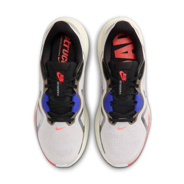 Nike Structure 26 Running Shoes Men's White Silver Black - View 4