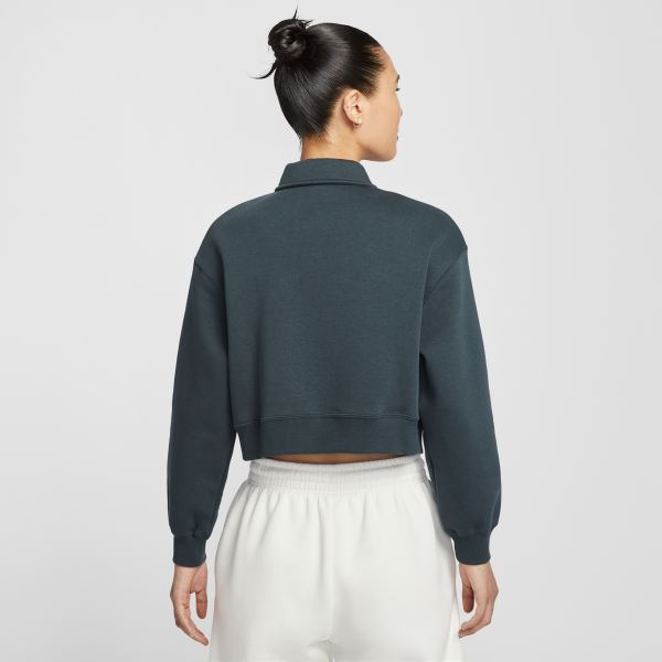 Nike Sweatshirts Women's Seaweed Polo Collar Moderate - View 2