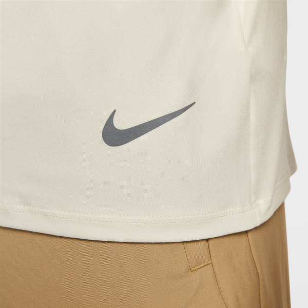 Nike Dri Fit T Shirts Men's Ecru Stand Collar Moderate Straight Fit - View 8