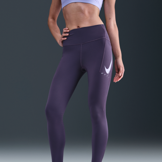 Nike Sports Pants Women's Purple Black Moderate - View 2