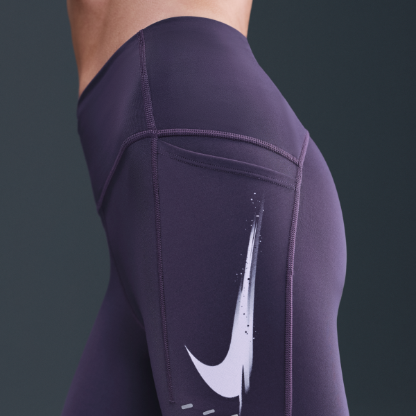 Nike Sports Pants Women's Purple Black Moderate - View 6