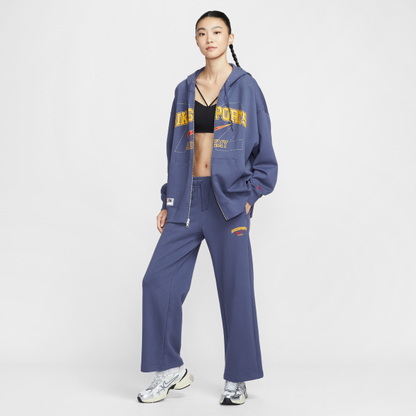 Nike Club NSW FLC PANT WIDE Casual Pants Women's Blue - View 6