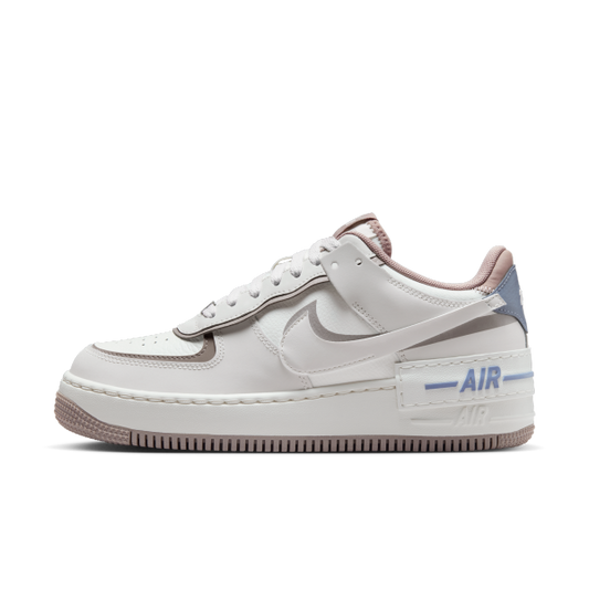 Nike AF1 Shadow Leather Cushioning Skateboard Shoes Women's Beige - View 1