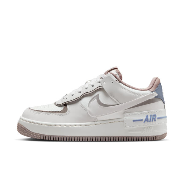 Nike AF1 Shadow Leather Cushioning Skateboard Shoes Women's Beige - View 1