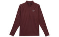 Nike Dri Fit T Shirts Bright Burgundy Red Stand Collar