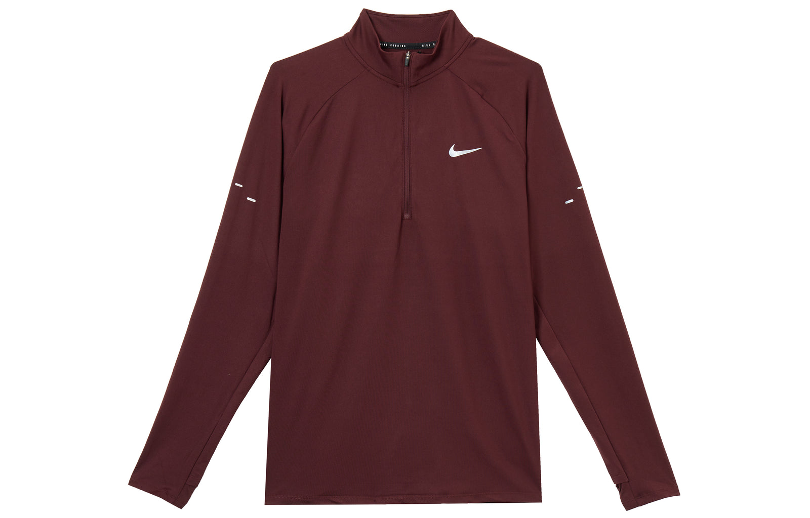 Nike Dri Fit T Shirts Bright Burgundy Red Stand Collar