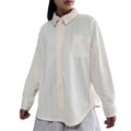 Nike Sportswear Oversized Jacquard Striped Button Down Shirt