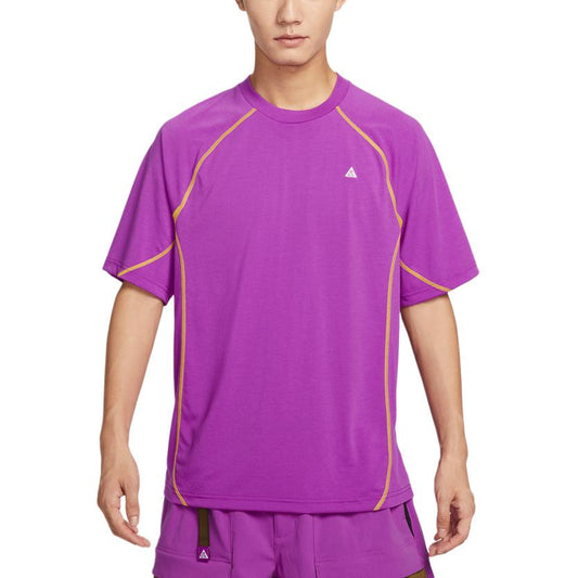 Nike ACG T Shirts Men's Purple Crew Neck Moderate