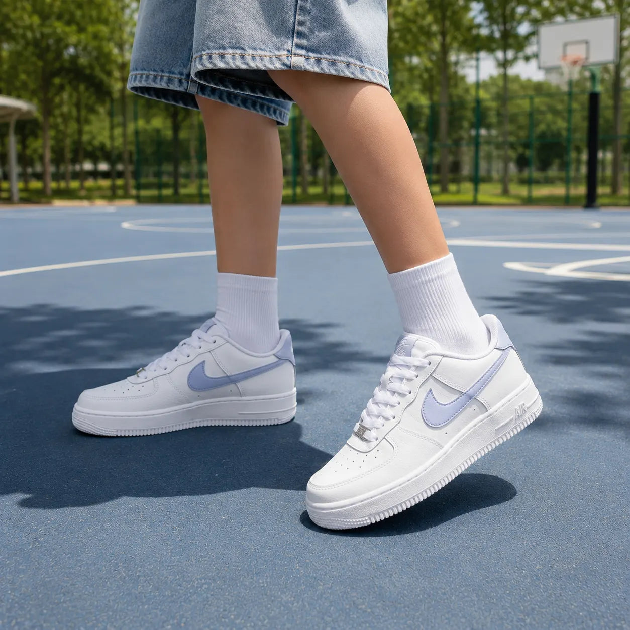 Nike Air Force 1 Low top Casual Shoes White Phantom Teenagers — Rescued #1