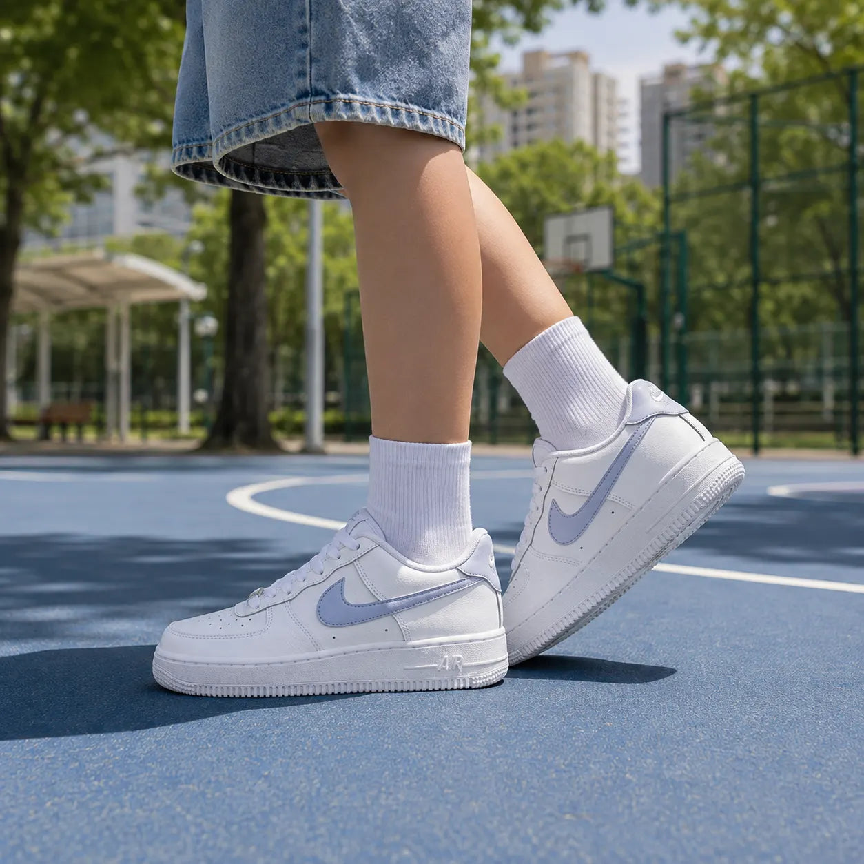 Nike Air Force 1 Low top Casual Shoes White Phantom Teenagers — Rescued #1
