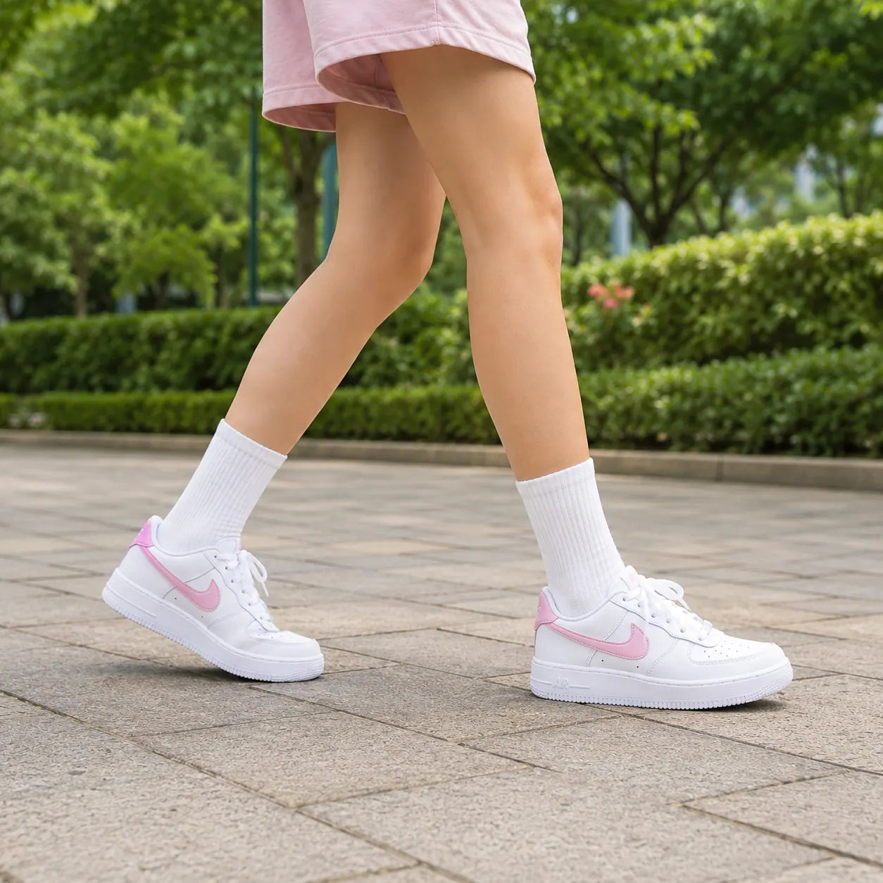 Nike Air Force 1 Low top Skateboard Shoes White/Soft Pink — Rescued #1