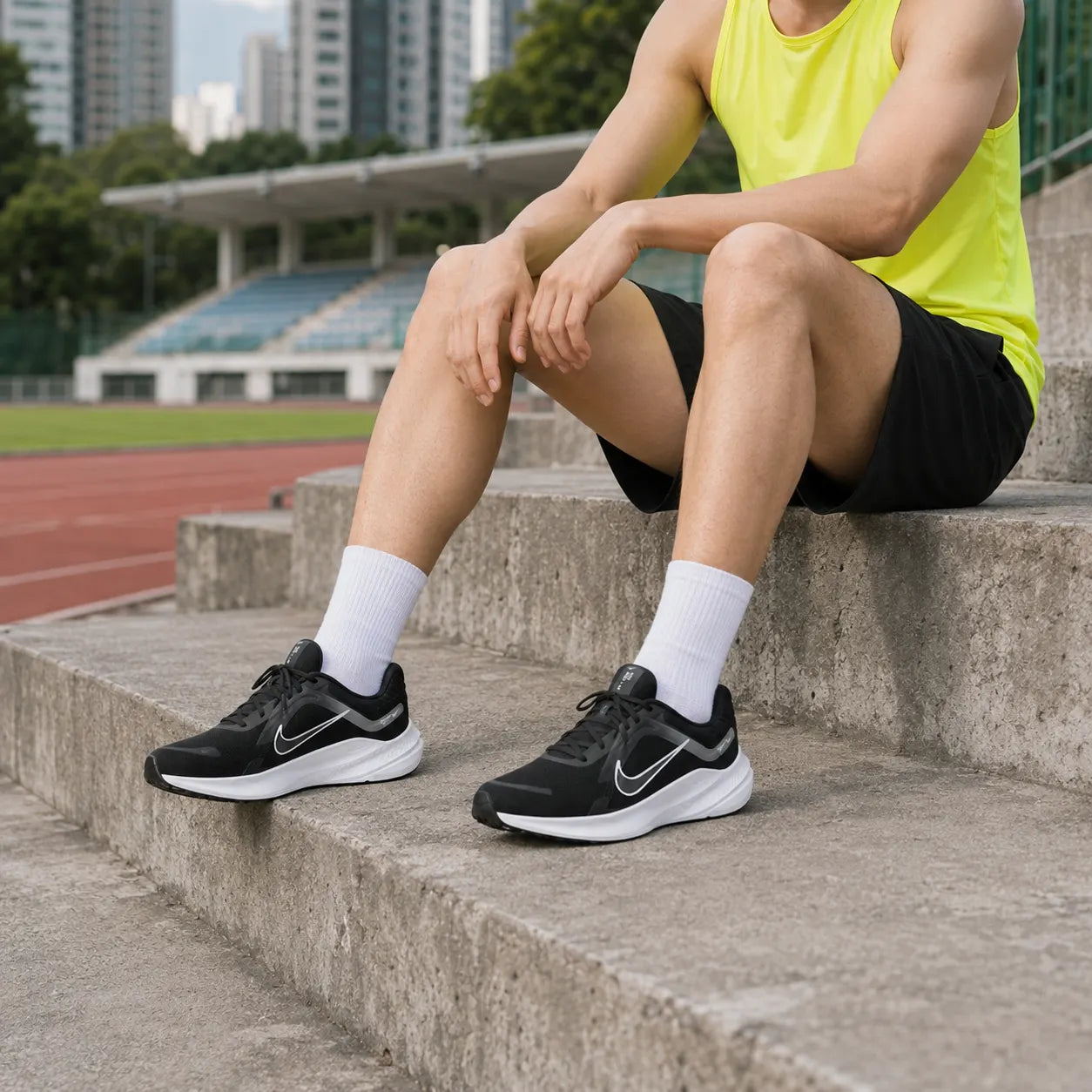 Nike Quest 5 Black Smoke Grey Dark Smoke Grey White — Rescued #1