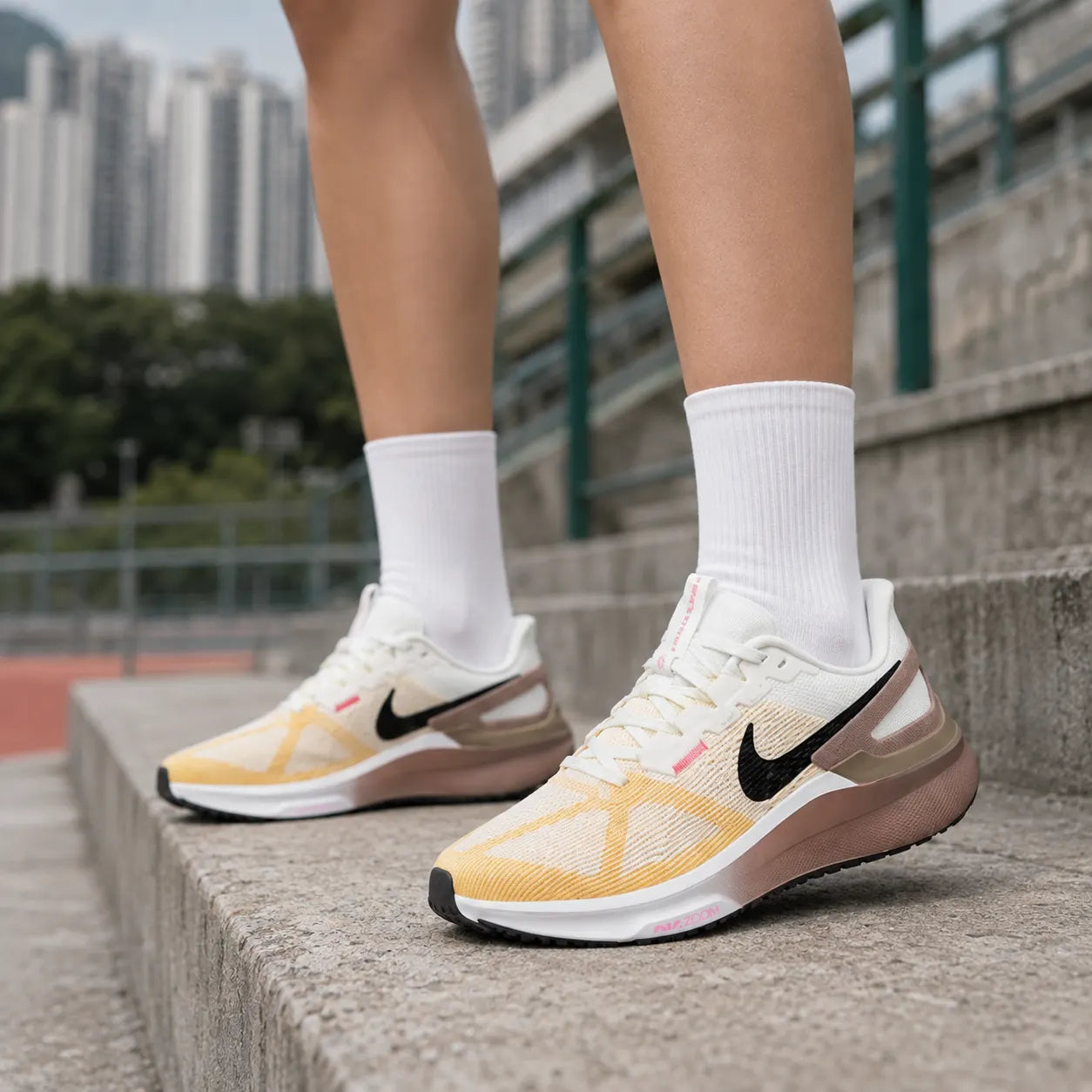 Nike Structure 25 Summit White Mink Brown Varsity Maize Black — Rescued #1